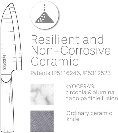 INNOVATIONwhite 6" Ceramic Nakiri Knife - White Z212 Blade with Non-Slip Black Handle