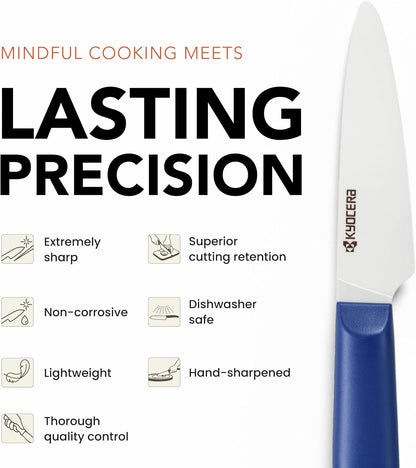 INNOVATIONwhite 6" Ceramic Nakiri Knife - White Z212 Blade with Non-Slip Black Handle