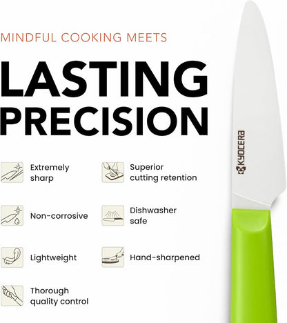 INNOVATIONwhite 6" Ceramic Nakiri Knife - White Z212 Blade with Non-Slip Black Handle