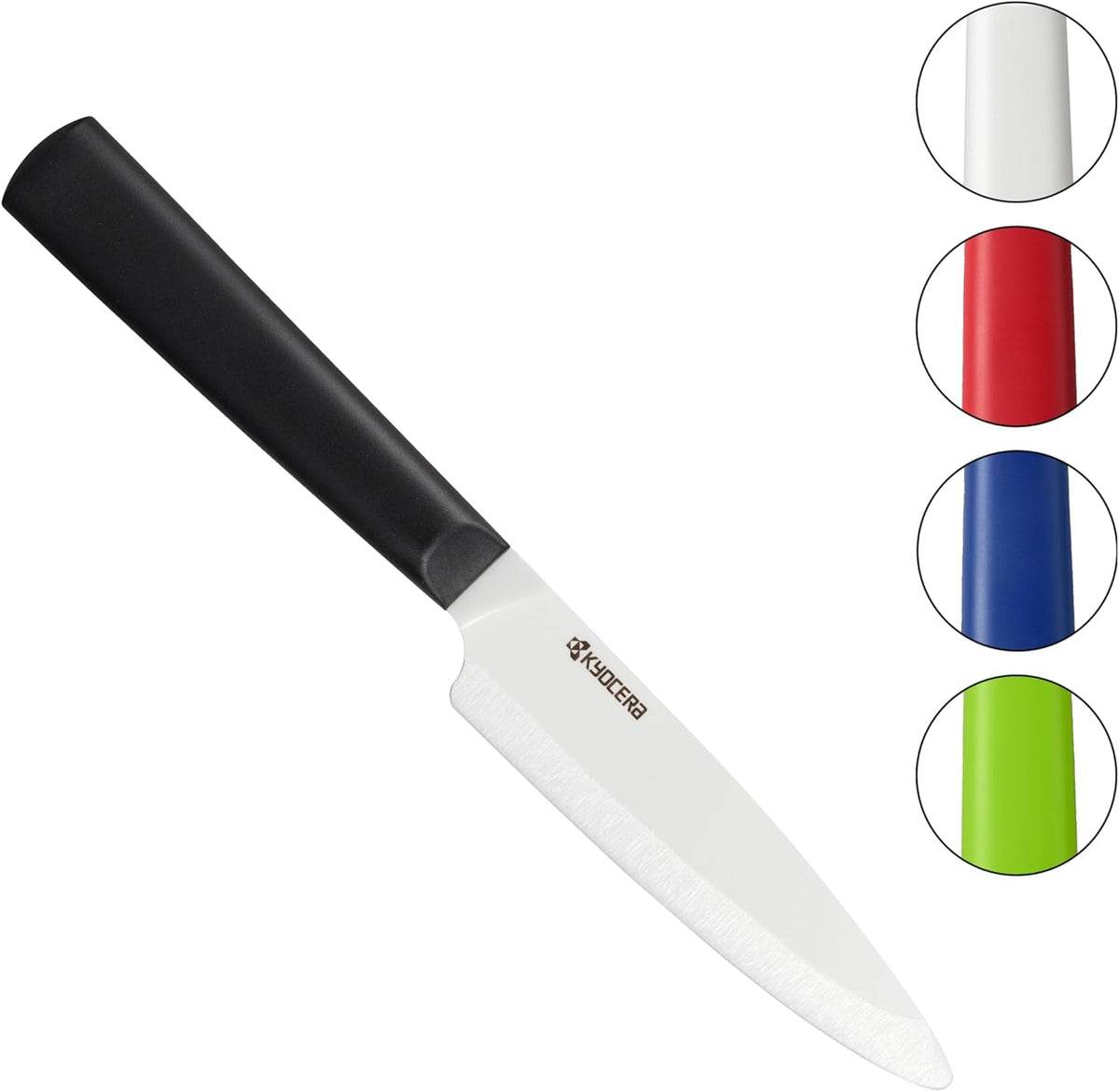 INNOVATIONwhite 6" Ceramic Nakiri Knife - White Z212 Blade with Non-Slip Black Handle