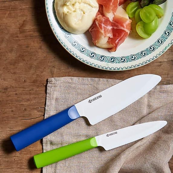 INNOVATIONwhite 6" Ceramic Nakiri Knife - White Z212 Blade with Non-Slip Black Handle