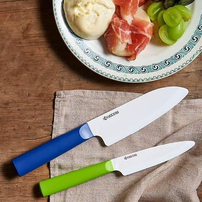 INNOVATIONwhite 6" Ceramic Nakiri Knife - White Z212 Blade with Non-Slip Black Handle