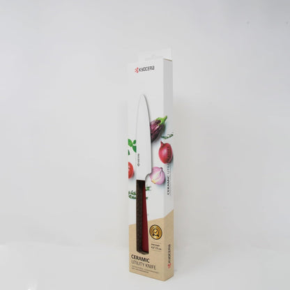 INNOVATIONwhite 6" Ceramic Nakiri Knife - White Z212 Blade with Non-Slip Black Handle