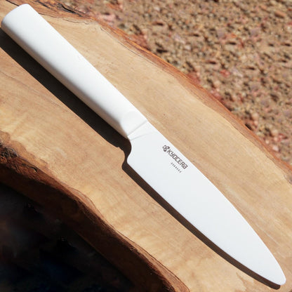 INNOVATIONwhite 6" Ceramic Nakiri Knife - White Z212 Blade with Non-Slip Black Handle