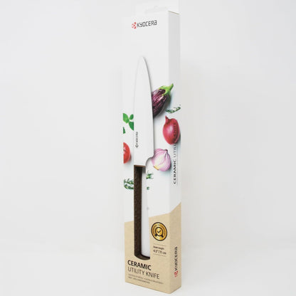 INNOVATIONwhite 6" Ceramic Nakiri Knife - White Z212 Blade with Non-Slip Black Handle
