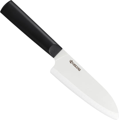 INNOVATIONwhite 6" Ceramic Nakiri Knife - White Z212 Blade with Non-Slip Black Handle