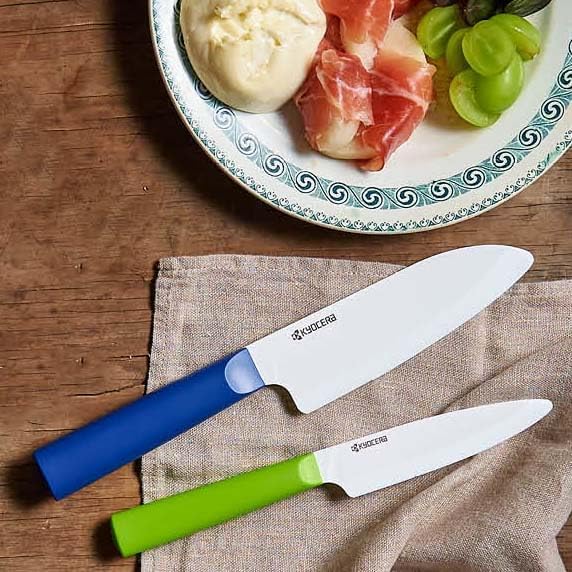 INNOVATIONwhite 6" Ceramic Nakiri Knife - White Z212 Blade with Non-Slip Black Handle