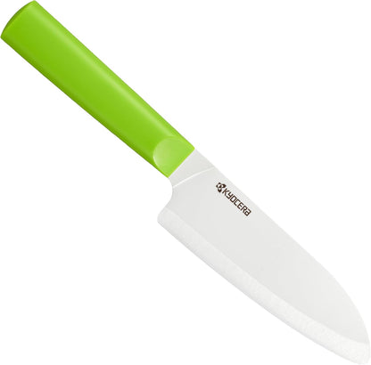 INNOVATIONwhite 6" Ceramic Nakiri Knife - White Z212 Blade with Non-Slip Black Handle