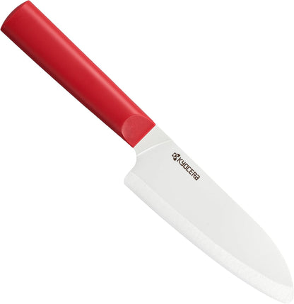 INNOVATIONwhite 6" Ceramic Nakiri Knife - White Z212 Blade with Non-Slip Black Handle