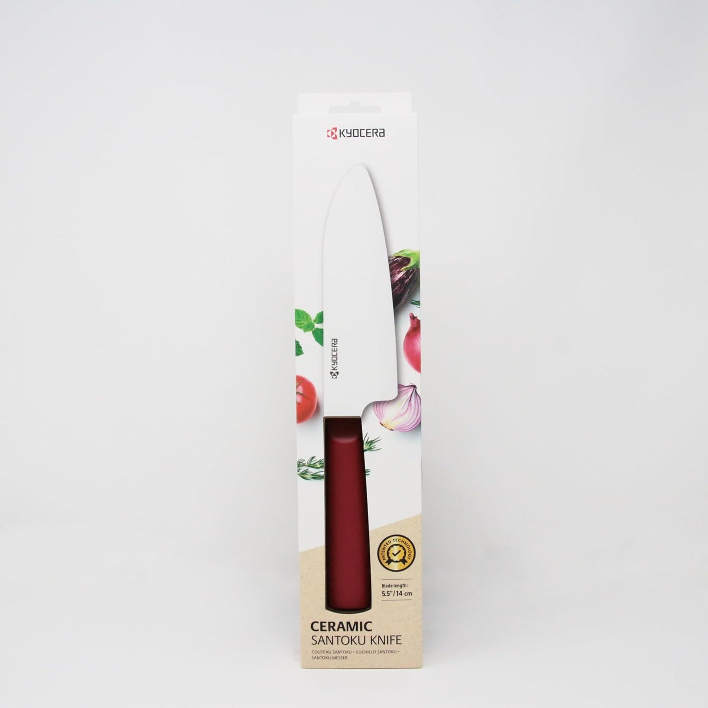 INNOVATIONwhite 6" Ceramic Nakiri Knife - White Z212 Blade with Non-Slip Black Handle