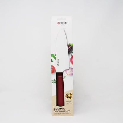 INNOVATIONwhite 6" Ceramic Nakiri Knife - White Z212 Blade with Non-Slip Black Handle