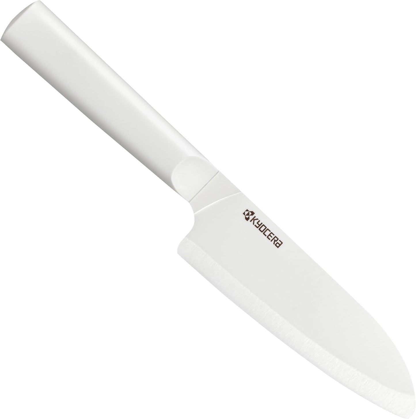 INNOVATIONwhite 6" Ceramic Nakiri Knife - White Z212 Blade with Non-Slip Black Handle