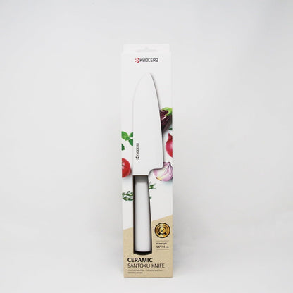 INNOVATIONwhite 6" Ceramic Nakiri Knife - White Z212 Blade with Non-Slip Black Handle