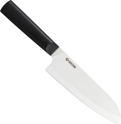 INNOVATIONwhite 6" Ceramic Nakiri Knife - White Z212 Blade with Non-Slip Black Handle