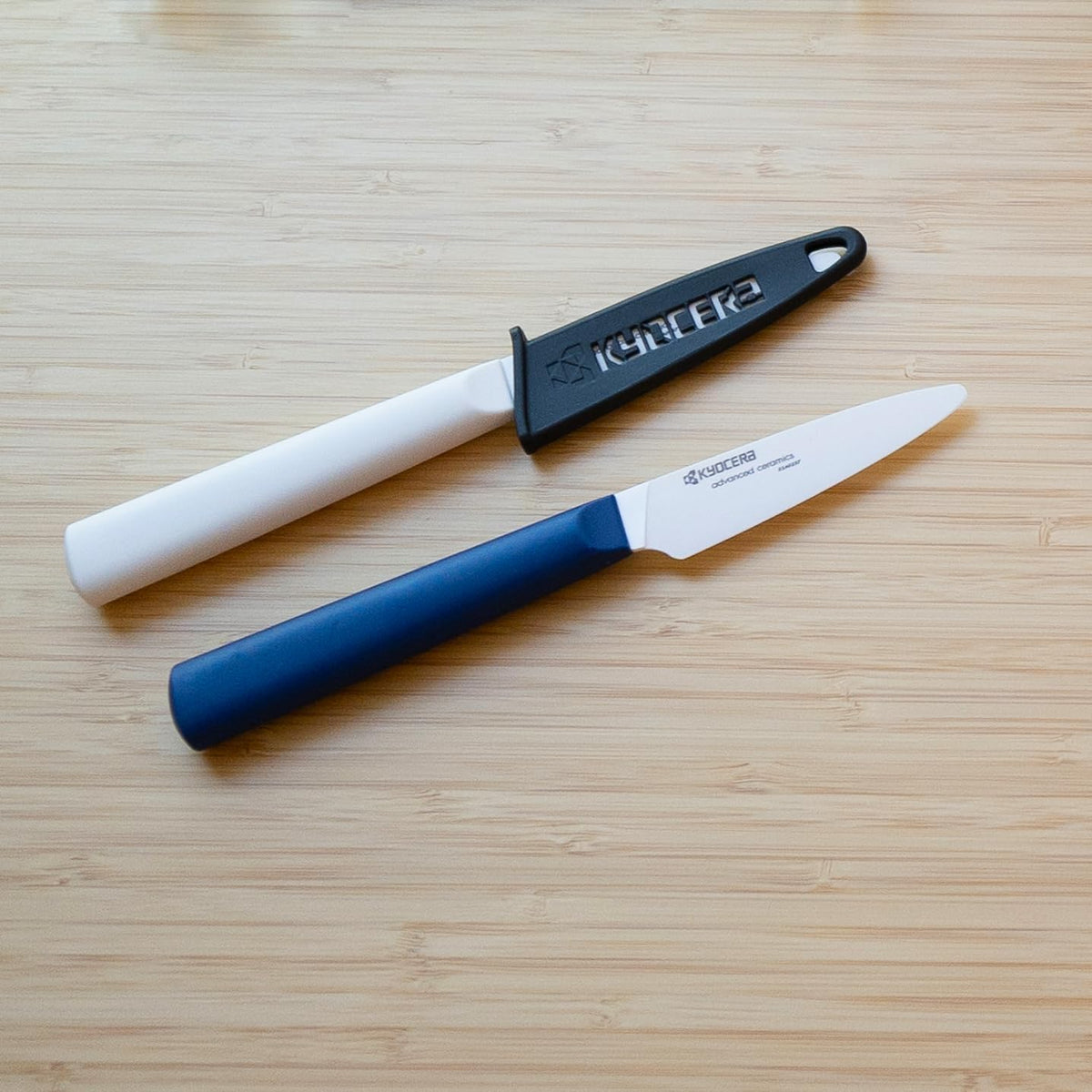 INNOVATIONwhite 6" Ceramic Nakiri Knife - White Z212 Blade with Non-Slip Black Handle