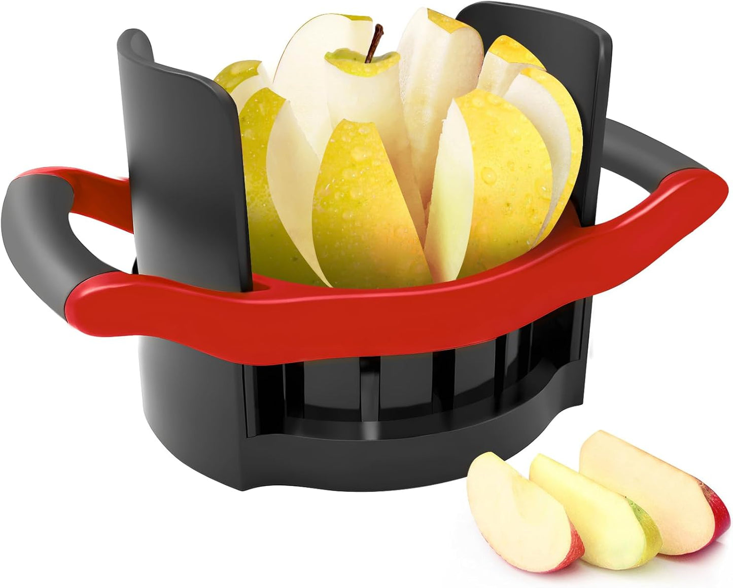 5.12 Inch Large Apple Slicer, Cut 8 Slices All the Way Through, HEAVY - DUTY Stainless Steel Apple Corer & Slicer for Fruits & Vegetables - Dishwasher Safe