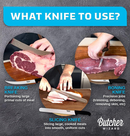 Slicing Knife 12" – Brisket and Carving Knife with Granton Edge for BBQ, Turkey, Ham, Prime Rib, and Precise Meat Cutting