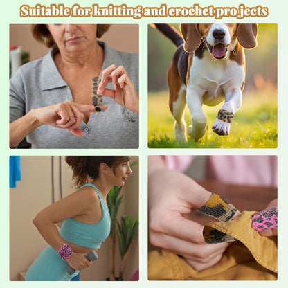 8 Pack Thimble Tape for Hand Sewing Self Adhering Bandage Wrap Nail Finger Protectors for Sewing No Residue Breathable Knitting Craft DIY Sewing Tools Dog Bandage Wrap