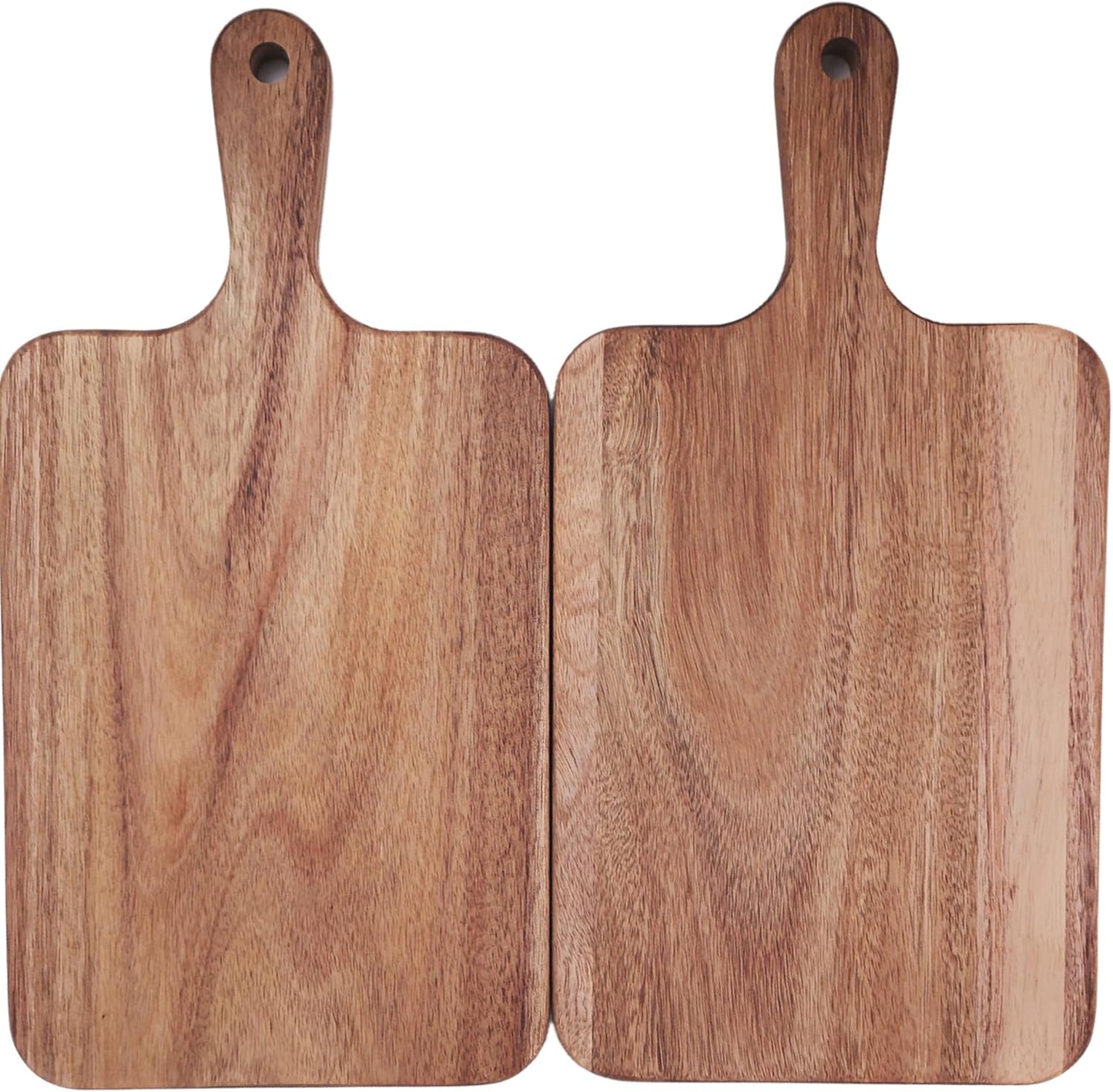 Acacia Wood Cutting Board with Handle 13.7''X7'', Charcuterie Board, Serving Board for Cheese, Bread, Meat, Vegetables & Fruits, Natural Wooden Chopping Board for Kitchen