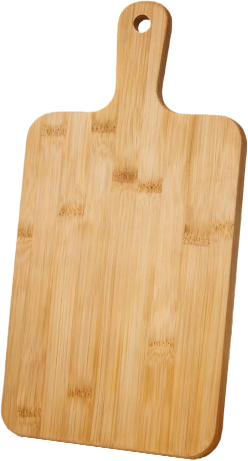 Acacia Wood Cutting Board with Handle 13.7''X7'', Charcuterie Board, Serving Board for Cheese, Bread, Meat, Vegetables & Fruits, Natural Wooden Chopping Board for Kitchen
