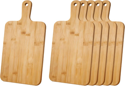 Acacia Wood Cutting Board with Handle 13.7''X7'', Charcuterie Board, Serving Board for Cheese, Bread, Meat, Vegetables & Fruits, Natural Wooden Chopping Board for Kitchen