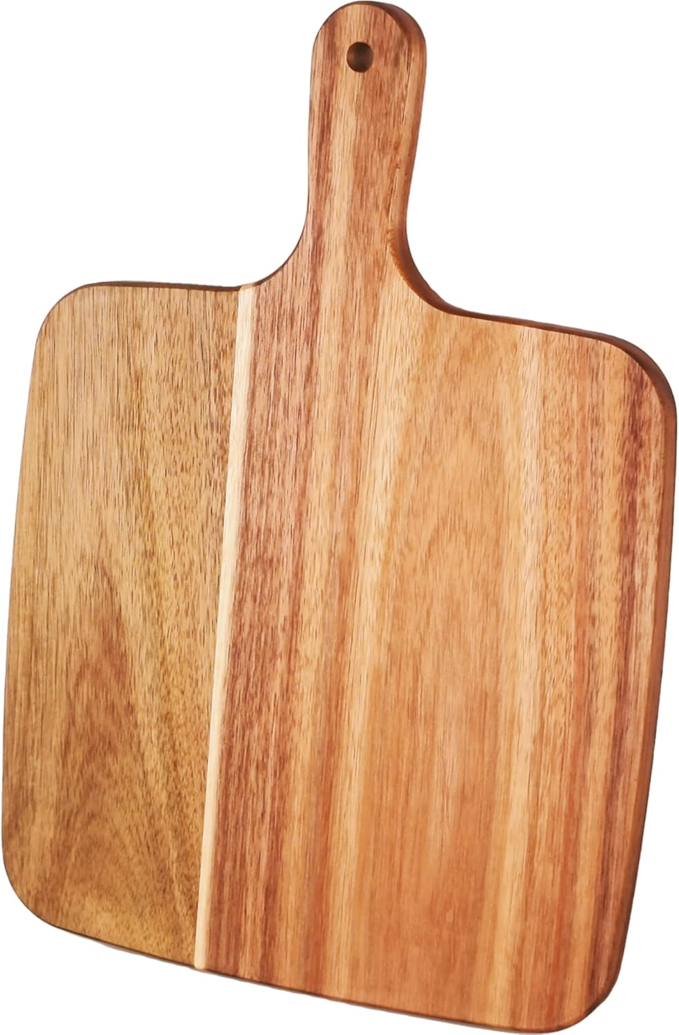 Acacia Wood Cutting Board with Handle 13.7''X7'', Charcuterie Board, Serving Board for Cheese, Bread, Meat, Vegetables & Fruits, Natural Wooden Chopping Board for Kitchen