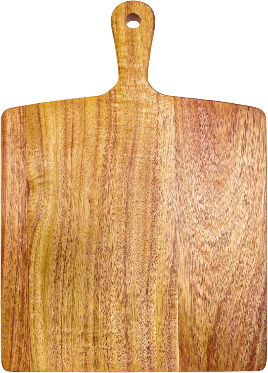 Acacia Wood Cutting Board with Handle 13.7''X7'', Charcuterie Board, Serving Board for Cheese, Bread, Meat, Vegetables & Fruits, Natural Wooden Chopping Board for Kitchen