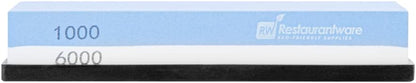 Sensei 7.1 x 2.3 x 1.1 Inch Kitchen Knife Whetstone 1 Durable Knife Sharpening Base - Silicone Holder 1000/6000 Grit Corundum Sharpening Stone For Kitchen Knives For Any Blade