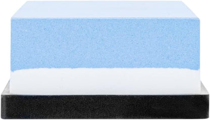 Sensei 7.1 x 2.3 x 1.1 Inch Kitchen Knife Whetstone 1 Durable Knife Sharpening Base - Silicone Holder 1000/6000 Grit Corundum Sharpening Stone For Kitchen Knives For Any Blade