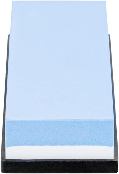 Sensei 7.1 x 2.3 x 1.1 Inch Kitchen Knife Whetstone 1 Durable Knife Sharpening Base - Silicone Holder 1000/6000 Grit Corundum Sharpening Stone For Kitchen Knives For Any Blade