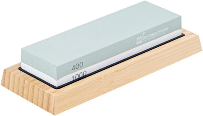 Sensei 7.1 x 2.3 x 1.1 Inch Kitchen Knife Whetstone 1 Durable Knife Sharpening Base - Silicone Holder 1000/6000 Grit Corundum Sharpening Stone For Kitchen Knives For Any Blade