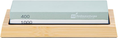 Sensei 7.1 x 2.3 x 1.1 Inch Kitchen Knife Whetstone 1 Durable Knife Sharpening Base - Silicone Holder 1000/6000 Grit Corundum Sharpening Stone For Kitchen Knives For Any Blade