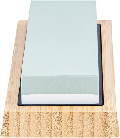 Sensei 7.1 x 2.3 x 1.1 Inch Kitchen Knife Whetstone 1 Durable Knife Sharpening Base - Silicone Holder 1000/6000 Grit Corundum Sharpening Stone For Kitchen Knives For Any Blade