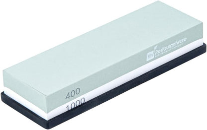Sensei 7.1 x 2.3 x 1.1 Inch Kitchen Knife Whetstone 1 Durable Knife Sharpening Base - Silicone Holder 1000/6000 Grit Corundum Sharpening Stone For Kitchen Knives For Any Blade