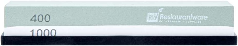 Sensei 7.1 x 2.3 x 1.1 Inch Kitchen Knife Whetstone 1 Durable Knife Sharpening Base - Silicone Holder 1000/6000 Grit Corundum Sharpening Stone For Kitchen Knives For Any Blade