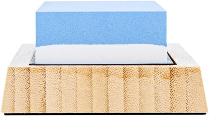 Sensei 7.1 x 2.3 x 1.1 Inch Kitchen Knife Whetstone 1 Durable Knife Sharpening Base - Silicone Holder 1000/6000 Grit Corundum Sharpening Stone For Kitchen Knives For Any Blade