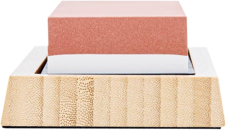 Sensei 7.1 x 2.3 x 1.1 Inch Kitchen Knife Whetstone 1 Durable Knife Sharpening Base - Silicone Holder 1000/6000 Grit Corundum Sharpening Stone For Kitchen Knives For Any Blade