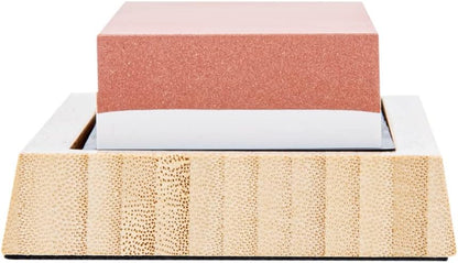 Sensei 7.1 x 2.3 x 1.1 Inch Kitchen Knife Whetstone 1 Durable Knife Sharpening Base - Silicone Holder 1000/6000 Grit Corundum Sharpening Stone For Kitchen Knives For Any Blade
