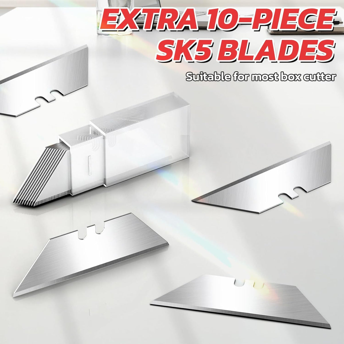 Knife Box Cutters, Back Lock Design, Quick Change Blade, Razor Knife Folding Utility Knives for Work, Boxes, Cardboard, Carton, Carpet