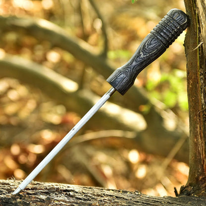 12-Inch Knife Sharpening Rod –Super Fine Honing Steel with Dark Brown Ergonomic Handle – Blade Maintenance Tool for Kitchen, Hunting, and Chef Knives – Durable, Compact & Easy to Clean Knife Sharpener