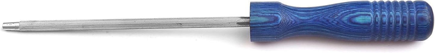 12-Inch Knife Sharpening Rod –Super Fine Honing Steel with Dark Brown Ergonomic Handle – Blade Maintenance Tool for Kitchen, Hunting, and Chef Knives – Durable, Compact & Easy to Clean Knife Sharpener