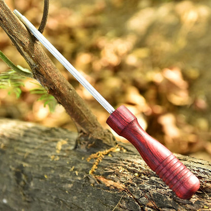 12-Inch Knife Sharpening Rod –Super Fine Honing Steel with Dark Brown Ergonomic Handle – Blade Maintenance Tool for Kitchen, Hunting, and Chef Knives – Durable, Compact & Easy to Clean Knife Sharpener