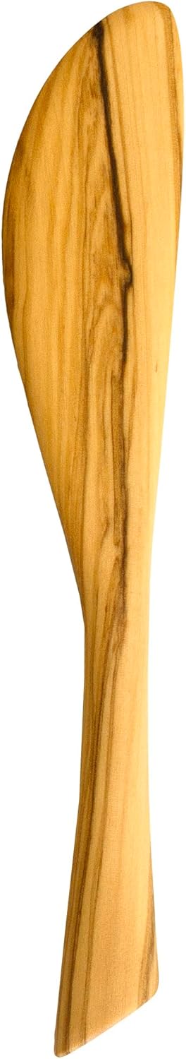 Rock & Branch Olive Wood Cheese Spreader Knife, Wooden Kitchen Spreader for Butter, Dips, Soft Cheese, Jams and More, 6-3/4" Long