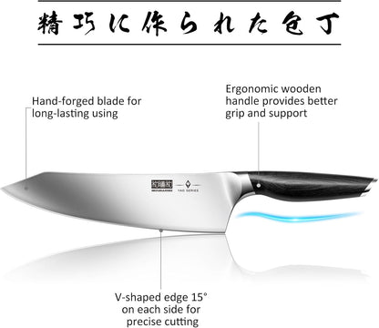 16-Piece Kitchen Knife Set with Block, Ultra Sharp Chef Knife Set | High Carbon Powder Steel Knife Block Set, Professional Knife Set with Sharpener, Ergonomic Pakkawood Handle