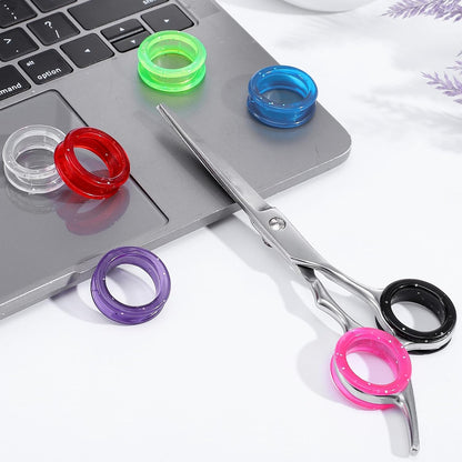 30 Pcs Silicone Scissors Finger Rings Soft Thumb Inserts Protection Pet Grooming Shear Finger Ring Barber Grips for Dog Hair Cutting Barber Accessories