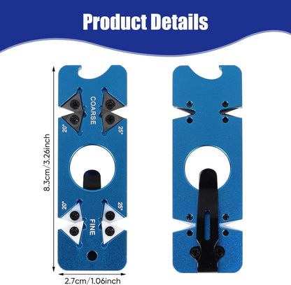 6-in-1 Pocket Knife Sharpener & Bottle Opener Adjustable Angles Multi-Function with Belt Clip portable Portable Pocket Knife Sharpener