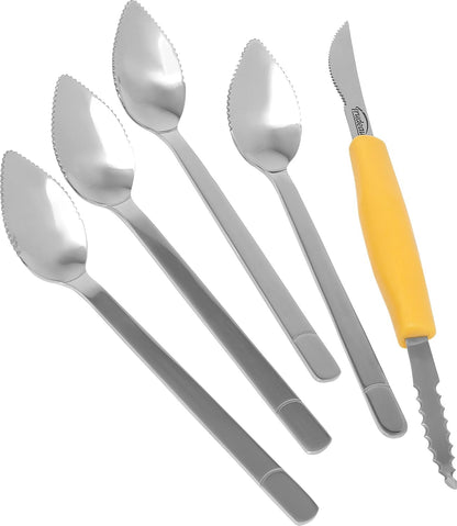 Stainless Steel Grapefruit 5-Piece Set, Yellow