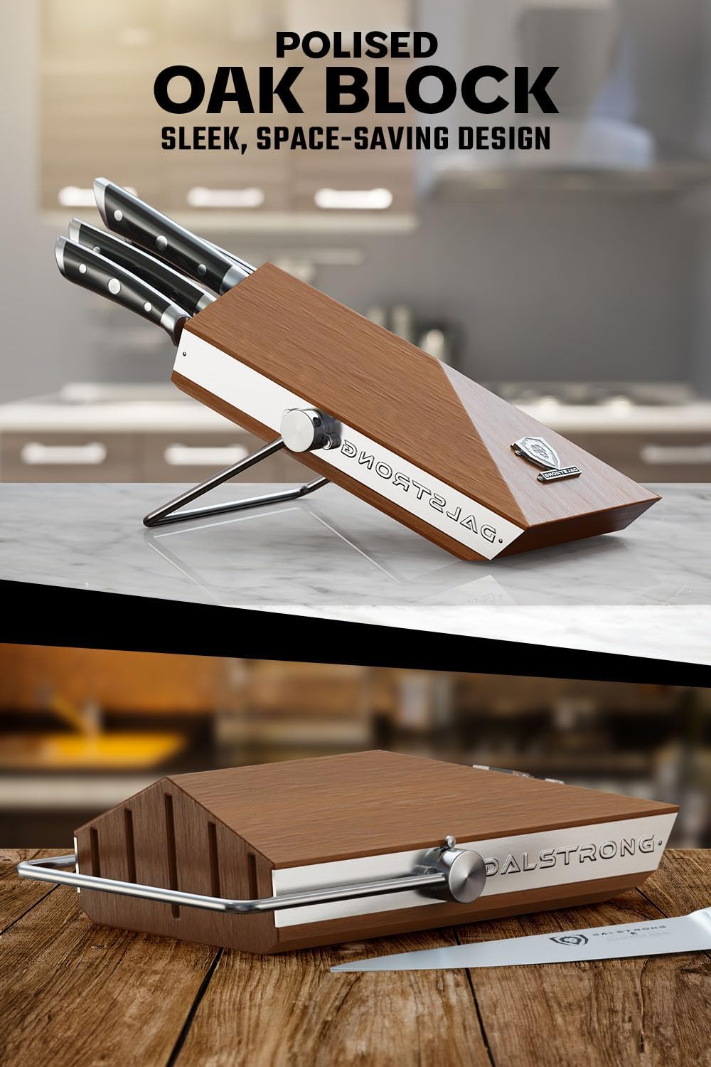 18-Piece Gladiator Colossal Knife Block Set — German High-Carbon Steel, Full-Tang, Hand-Sharpened — For Home Chefs, Wedding Registries & Serious Kitchens — Acacia Wood Block, NSF Certified