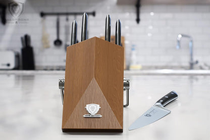 18-Piece Gladiator Colossal Knife Block Set — German High-Carbon Steel, Full-Tang, Hand-Sharpened — For Home Chefs, Wedding Registries & Serious Kitchens — Acacia Wood Block, NSF Certified