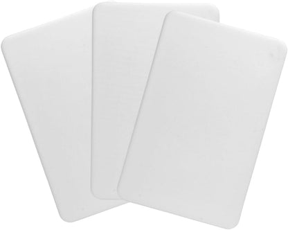 Small Bar Board 10 x 6 Inch Professional White Plastic for Kitchen, 3 Pack